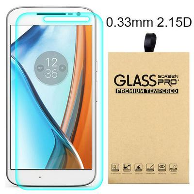 2.15D 0.33mm 9H Arc Edge Explosion-Proof Transparent Tempered Glass Screen Protector for Motorola Moto G4