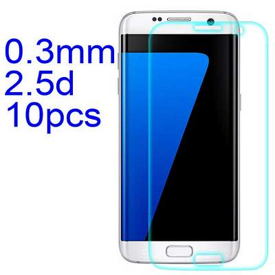10Pcs 0.3mm 2.5D AGC Material Tempered Glass with Toyo Glue Electroplating Fingerprint Coating Screen Protector for Samsung Galaxy S7