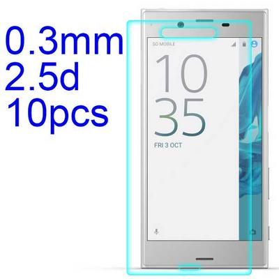 10Pcs 0.3mm 2.5D AGC Material Tempered Glass with Toyo Glue Electroplating Fingerprint Coating Screen Protector for Sony Xperia XZ (F8332)