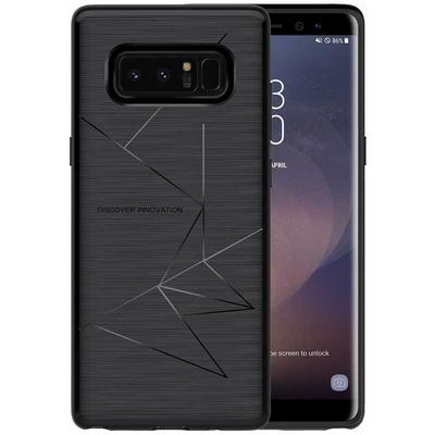 Nillkin Metal Brush Geometry Pattern QI Wireless Charge Super Magnetic Magic TPU Case for Samsung Galaxy Note 8