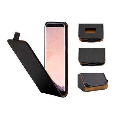 Vertical Flip PU Leather + Soft TPU with Magnetic Buckle and Card Holder Case for Samsung Galaxy S8 / G9500 - Black