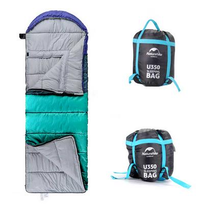 Naturehike U350 Ultralight Down Feather Windproof Double Attachable Splicing  Compression Outdoor Camping Sleeping Bag with Scarf