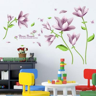 Elegant Bouquet Pattern DIY Removable PVC Decals Wall Stickers 60x90cm