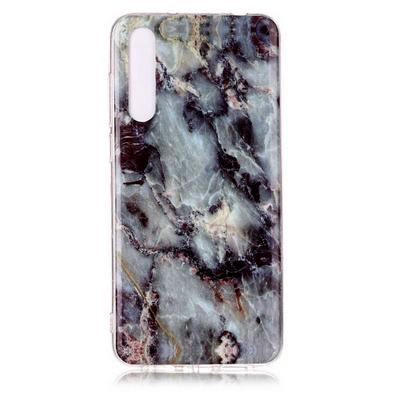 Color Painting Marble Pattern Soft TPU Back Cover Case for Huawei P20 Pro - Grey