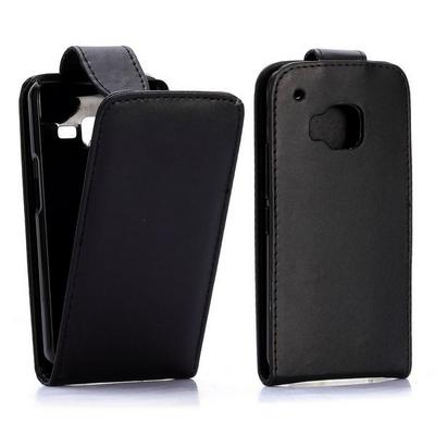 Stylish Magnetic Buckle Vertical Flip PC+ PU Leather Case for HTC One M9(Black)