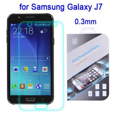 0.3mm Tempered Glass Screen Protector Guard Film Arc Edges for Samsung Galaxy J7