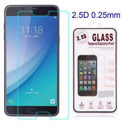 2.5D 0.25mm 9H Explosion-Proof Transparent Tempered Glass Screen Protector for Samsung Galaxy C7 Pro