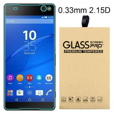 2.15D 0.33mm 9H Arc Edge Explosion-Proof Transparent Tempered Glass Screen Protector for Sony Xperia C5 / C5 Ultra