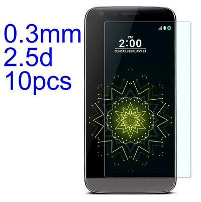 10Pcs 0.3mm 2.5D AGC Material Tempered Glass with Toyo Glue Electroplating Fingerprint Coating Screen Protector for LG G5
