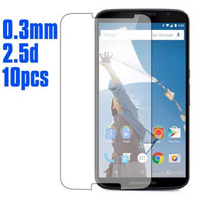 No Package 10pcs 0.3mm 2.5D Arc Edge AGC Japan Toyo Glue Tempered Glass Film for Motorola Nexus 6 / Nexus X