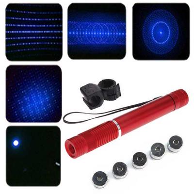 5mw 405nm Purple Laser Pointer with 5 Patterns - Red