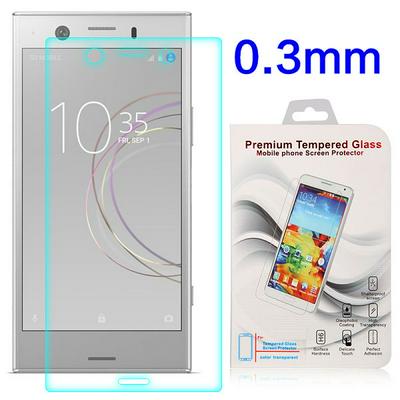 Anti Scratch 0.3mm Arc Face Full Screen Transparent Tempered Glass Screen Protector Film for Sony Xperia XZ1 Compact