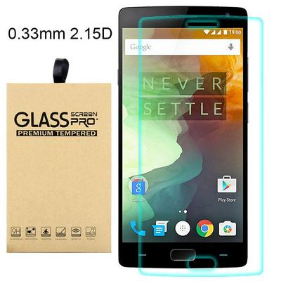 9H 0.3mm 2.15 Degree Curved Surface Tempered Glass Protector for One Plus 2