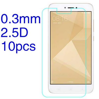 10Pcs 0.3mm 2.5D Tempered Glass Screen Protector Film for Xiaomi Redmi 4 (4X)