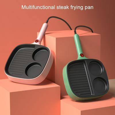 Mini 3-in-1 Breakfast Machine Multifunctional Steak Frying Pan Flat Bottom Fried Egg Pancake Non-stick Pot