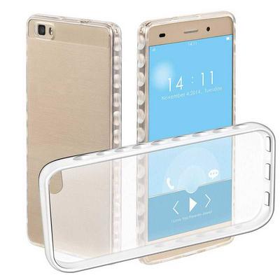 Anti Slide Ultra Thin Transparent Soft TPU Back Cover Case for Huawei P8 Lite/ ALE-L21 - Transparent