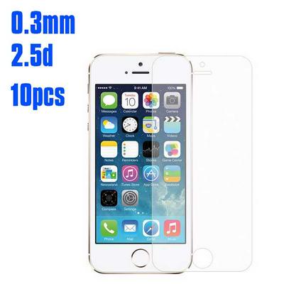 No Package 10Pcs 2.5D 0.3mm Premium Tempered Glass Screen Protector for iPhone SE / 5 / 5S