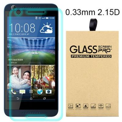2.15D 0.33mm 9H Arc Edge Explosion-Proof Transparent Tempered Glass Screen Protector for HTC 626