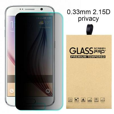 Anti-Crack Series Privacy 0.33mm 2.15D 9H Hardness Tempered Glass Film for Samsung Galaxy S6 / G9200