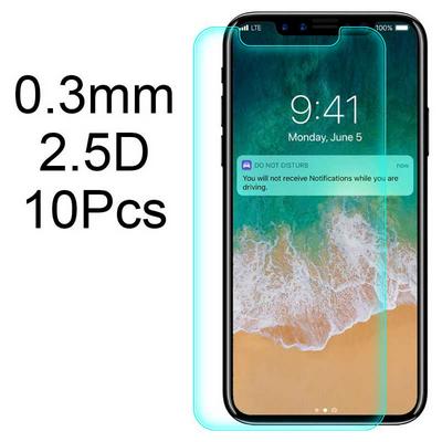 10Pcs 0.3mm 2.5D Tempered Glass Screen Protector Film for Apple iPhone X