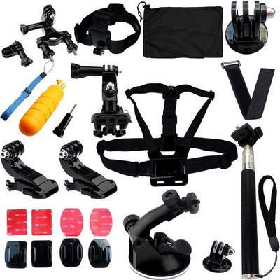 11 in 1 Chest Belt Head Strap Mount Helmet Floating Selfie Stick Monopod Combo Kit for GoPro 2 3 4 Sj4000