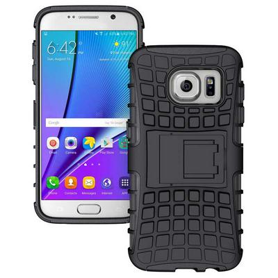 Keyboard Buttons Pattern Detachable 2 in 1 PC+ TPU with Stand Back Cover Case for Samsung Galaxy S7/ G9300 - Black