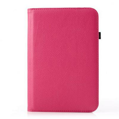 360 Degree Rotating Lichee Pattern Stand Flip PU Leather Case with Elastic Band Universal for 10 Inch Tablet for Lenovo Yoga Tab3 Pro ASUS ZenPad 10 (Z300C) Samsung Glaxaxy Tab S T800 - Rose Red
