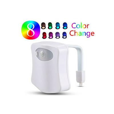 8 Color-Cycle LED Toilet Night Light Battery-Operatred Seat Sensor Bowl Light