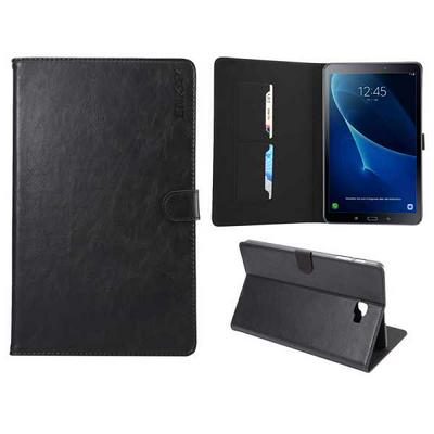 Enkay Crazy Horse Pattern Hard PC + PU Leather 2 Card Holders with Stand and Magnetic Buckle Case for Sumsung Galaxy Tab A 10.1 T580 - Black