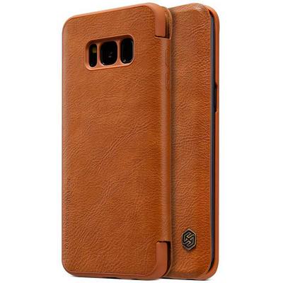 Nillkin Qin Series PU Leather + Hard PC Case for Samsung Galaxy S8 / G9500 - Brown