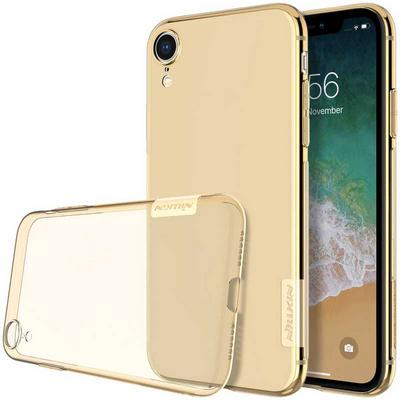 Nillkin Original Color Transparent TPU Back Cover Phone Case for iPhone XR 6.1 Inch - Gold