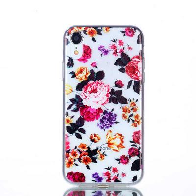 Colored Painting Transparent Soft TPU Back Cover Case for iPhone XR 6.1 - Cartoon