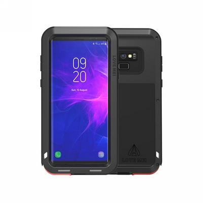 Love Mei Detachable 360 Degree Protecting Aluminium Frame + TPU Back Cover + HD Tempered Glass Screen Protector Powerful for Samsung Galaxy Note 9 - Black