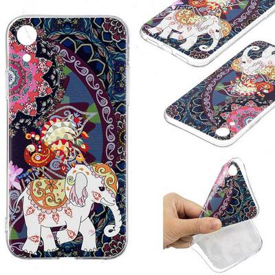 Painted High Transparent Anti-Scratch Soft TPU Back Cover Protective Case for iPhone XR 6.1 - Elephant