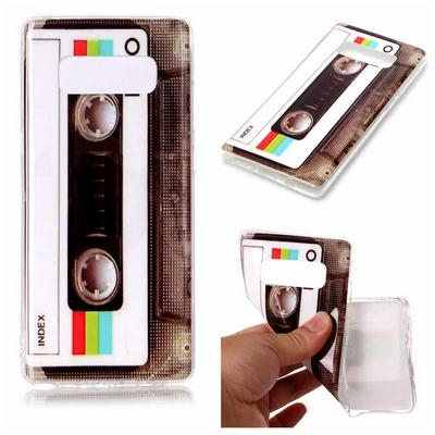 Color Painting Ultra Thin Soft TPU Back Cover Case for Samsung Galaxy Note 8 - Audio Tape