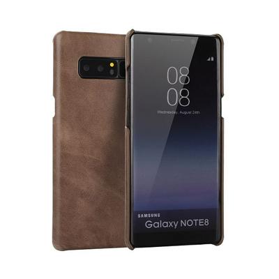 Retro Frosted Luxury Cowhide Genuine Leather + Hard PC Leather Coated Back Cover Case for Samsung Galaxy Note 8 - Khaki