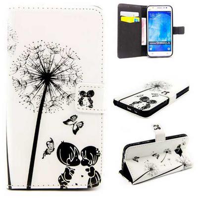 Embossment Pattern Wallet Style Magnetic Flip Stand TPU+ PU Leather Case for Samsung Galaxy J5 - Children& Dandelion