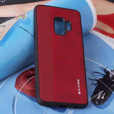 G-case Earl Series PU Leather Coated Hard PC + TPU Protector Back Cover Case for Samsung Galaxy S9 - Red
