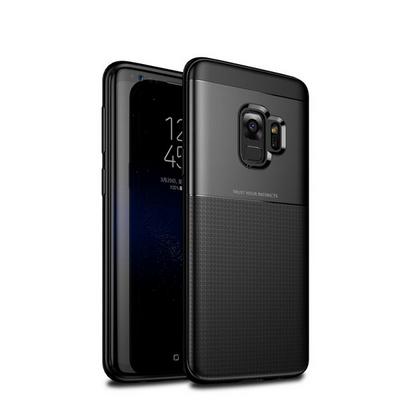 Armor Series Frosted Anti-Slip Anti-Drop Invisible Airbag 2 in 1 Detachable Hard PC + Soft TPU Back Cover Protective Case for Samsung Galaxy S9 - Black