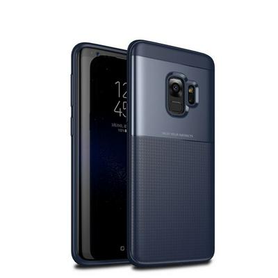 Armor Series Frosted Anti-Slip Anti-Drop Invisible Airbag 2 in 1 Detachable Hard PC + Soft TPU Back Cover Protective Case for Samsung Galaxy S9 - Blue