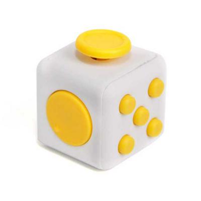 Magic Zappeln Anxiety Rubik Cube a Vinyl Desk Toy Fidget Cubes Anti-irritability cobe Funny - Yellow