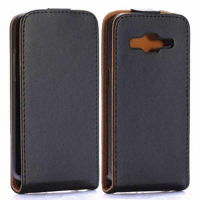 Vertical Magnetic Flip PC+ PU Leather Case for Samsung Galaxy Core Prime G360(Black)
