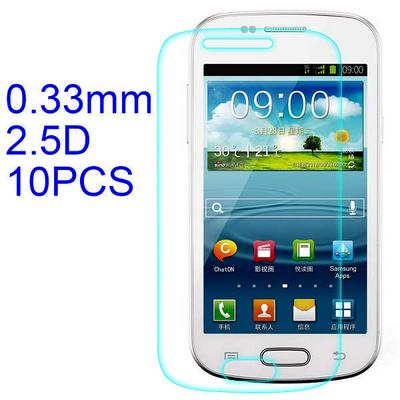 10Pcs 0.33mm 2.5D ARC Ultratiin Lobo Material Tempered Glass with Korean Glue Screen Protector for Samsung Galaxy S3 mini / I8190