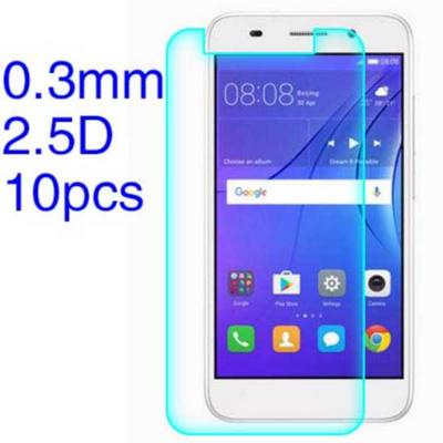 10Pcs 0.3mm 2.5D Tempered Glass Screen Protector Film for Huawei Y3 (2017)