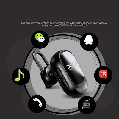 XO-B2 Pea Series In-Ear with Mic and Volume Control Mini Bluetooth Headset for Apple / Android / iPad / Computers and Other Devives - Black