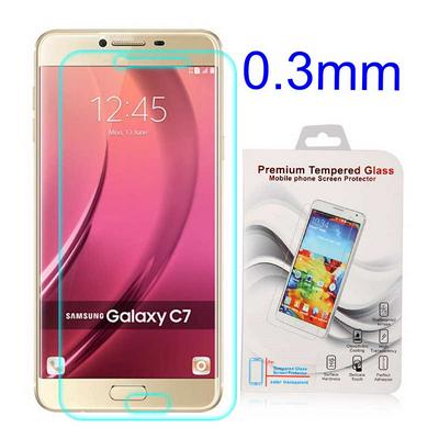 0.3mm Cambered Surface Tempered Glass Screen Protector for Samsung Galaxy C7