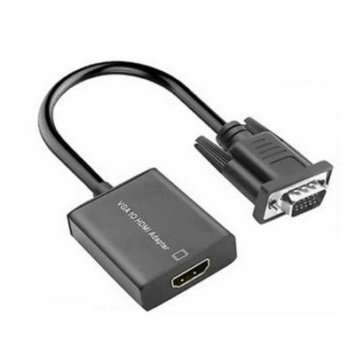 VGA Male to HDMI Female Video Conventer Adapter Cable for PC DVD HDTV LCD - Black