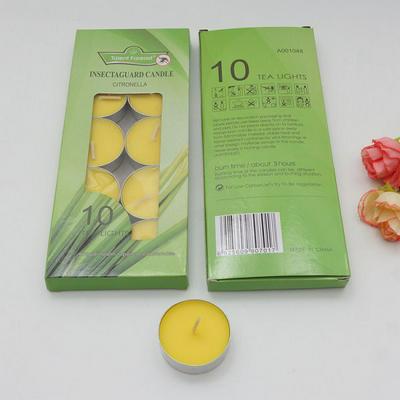 10 Pack Citronella Oil Natural Smoke-Free Deodorization Purification Air Environmental Fragrance Mosquito Repellent Tea light Candles 