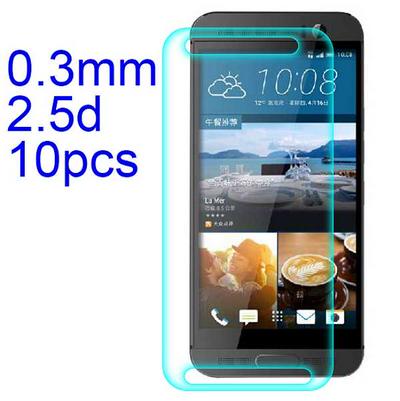 10Pcs 0.3mm 2.5D AGC Material Tempered Glass with Toyo Glue Electroplating Fingerprint Coating Screen Protector for HTC One M9 Plus
