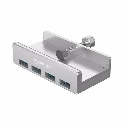 ORICO MH4PU-SV Aluminum 4 Ports USB 3.0 HUB High Speed Splitter Adapter Clip-type for Desktop Laptop Clip Range 10-30mm 
